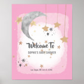 Twinkle Twinkle Little Star Pink Splash Welcome Poster (Voorkant)