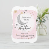 Twinkle Twinkle Little Star Pink Watercolor Kaart (Staand voorkant)