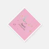 Twinkle Twinkle Little Star Pink Watercolor Splash Servet (Hoek)