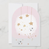 Twinkle Twinkle Little Star Pink Waterverf Arch Kaart (Achterkant)
