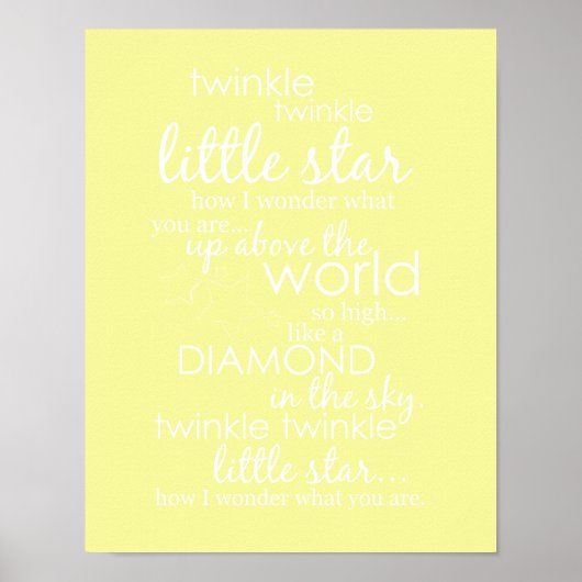 Twinkle Twinkle Little Star Poster (Voorkant)