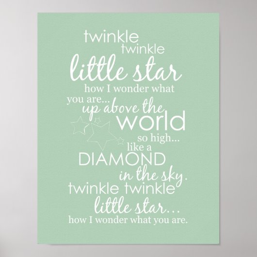 Twinkle Twinkle Little Star Poster (Voorkant)