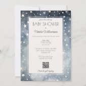 Twinkle, Twinkle, Little Star QR Code Baby shower Kaart (Achterkant)