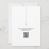 Twinkle Twinkle Little Star QR Code Baby Shower-ui Kaart (Achterkant)