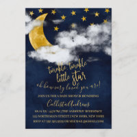 Twinkle Twinkle Little Star Quote Moon Baby shower