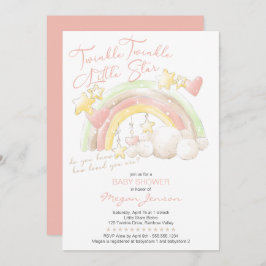 Twinkle Twinkle Little Star Regenboog Baby Shower Kaart
