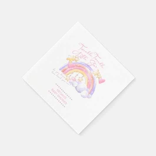 Twinkle Twinkle Little Star Regenboog Baby shower Servet (Hoek)