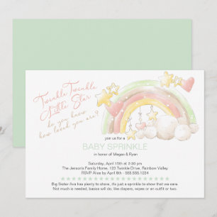 Twinkle Twinkle Little Star Regenboog Baby Sprinkl Kaart