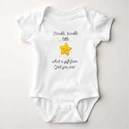 Twinkle Twinkle Little Star, Religious Baby Gift, Romper