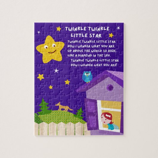 Twinkle Twinkle Little Star Rijmpje Puzzel (Verticaal)