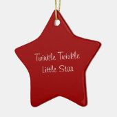 "Twinkle Twinkle Little Star" Rode ster Keramisch Ornament (Links)