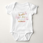 Twinkle Twinkle Little Star Roze 1e verjaardag Romper (Voorkant)