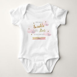 Twinkle Twinkle Little Star Roze 1e verjaardag Romper