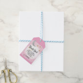 Twinkle Twinkle Little Star Roze Aquarel Spetters Cadeaulabel (Met Touw)