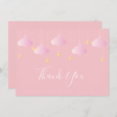 Twinkle Twinkle Little Star Roze Bedankt (Voorkant / Achterkant)