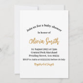 Twinkle Twinkle Little Star Roze Goud Baby Shower  Kaart (Achterkant)