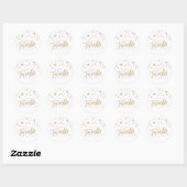 Twinkle Twinkle Little Star roze goud glitter Ronde Sticker (Vel)
