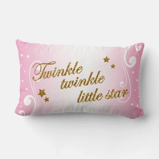 Twinkle, Twinkle Little Star - Roze Kussen (Achterkant)