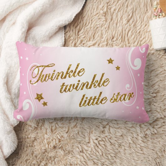 Twinkle, Twinkle Little Star - Roze Kussen (Deken)