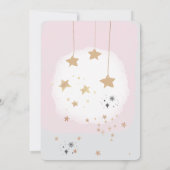 Twinkle Twinkle Little Star Roze Waterverf Kaart (Achterkant)