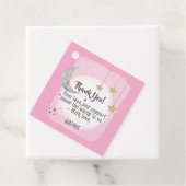 Twinkle Twinkle Little Star Roze Waterverf Splash Bedankjes Labels (In situ)