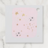 Twinkle Twinkle Little Star Roze Waterverf Splash Bedankjes Labels (Achterkant)