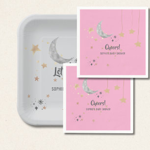 Twinkle Twinkle Little Star Roze Waterverfspetters Servet