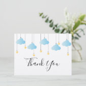 Twinkle Twinkle Little Star Rustic Boho Bedankkaart (Staand voorkant)