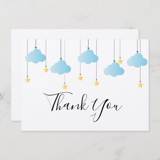 Twinkle Twinkle Little Star Rustic Boho Bedankkaart (Voorkant / Achterkant)