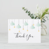 Twinkle Twinkle Little Star Rustic Boho Bedankkaart (Staand voorkant)