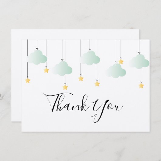 Twinkle Twinkle Little Star Rustic Boho Bedankkaart (Voorkant / Achterkant)