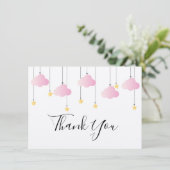 Twinkle Twinkle Little Star Rustic Boho Bedankkaart (Staand voorkant)