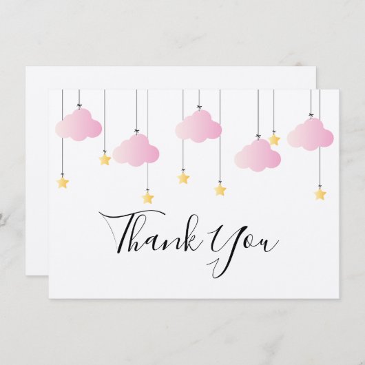 Twinkle Twinkle Little Star Rustic Boho Bedankkaart (Voorkant / Achterkant)