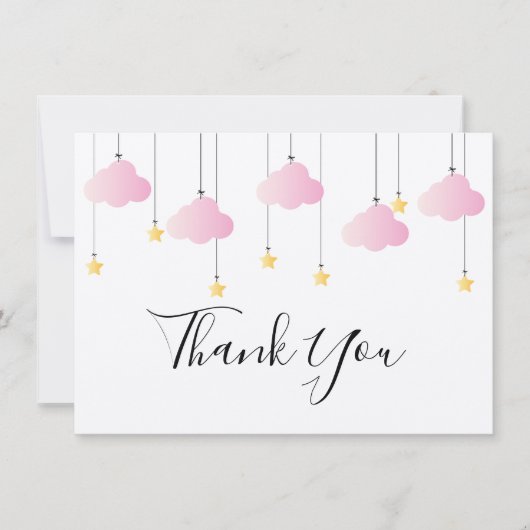 Twinkle Twinkle Little Star Rustic Boho Bedankkaart (Voorkant)