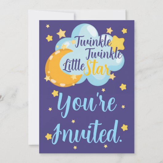 Twinkle Twinkle Little Star Schattige eerste verja Kaart (Achterkant)