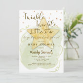 Twinkle Twinkle Little Star Shower Genderneutraal Kaart (Staand voorkant)