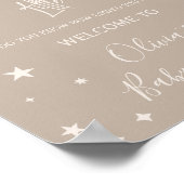 Twinkle Twinkle Little Star Shower Welkom Bord Poster (Hoek)