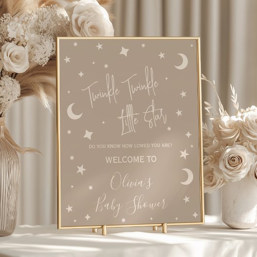 Twinkle Twinkle Little Star Shower Welkom Bord Poster