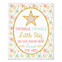 Twinkle Twinkle Little Star Sign - 8 x 10 inch dru