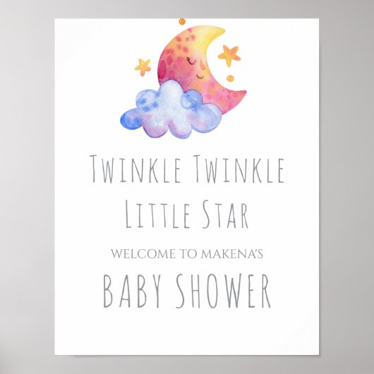 Twinkle Twinkle Little Star Sign Poster (Voorkant)