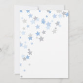 Twinkle Twinkle Little Star Silver Invitation Kaart (Achterkant)