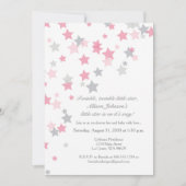 Twinkle Twinkle Little Star Silver Invitation Kaart (Voorkant)