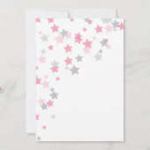 Twinkle Twinkle Little Star Silver Invitation Kaart (Achterkant)
