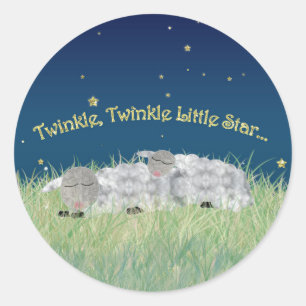 Twinkle Twinkle Little Star Slapen Schaap Ronde Sticker