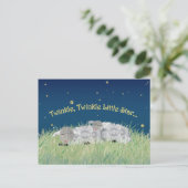 Twinkle Twinkle Little Star Slaping Sheep Briefkaart (Staand voorkant)