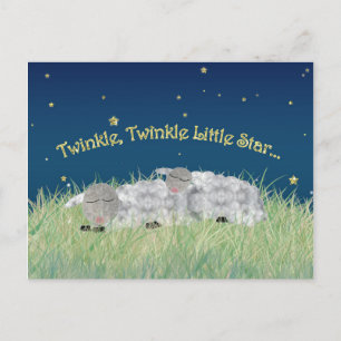Twinkle Twinkle Little Star Slaping Sheep Briefkaart
