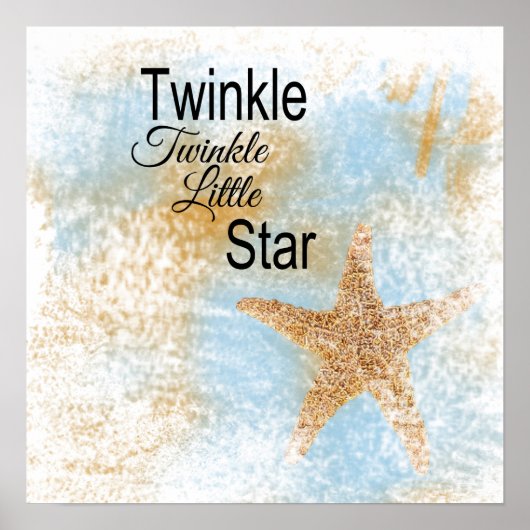 Twinkle, Twinkle, Little Star Starfish Design Poster (Voorkant)