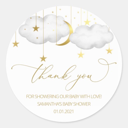 Twinkle Twinkle Little Star-Stickers Ronde Sticker (Voorkant)