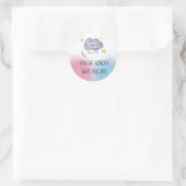 Twinkle Twinkle Little Star Thema Geslacht onthull Ronde Sticker (Tas)