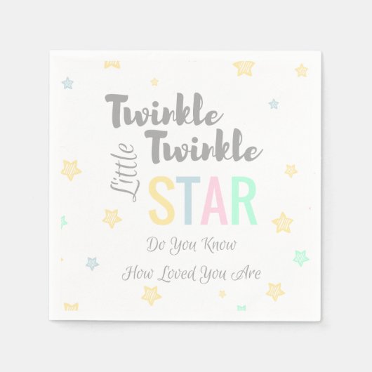 Twinkle Twinkle Little Star Theme - Papieren serve Servetten (Voorkant)